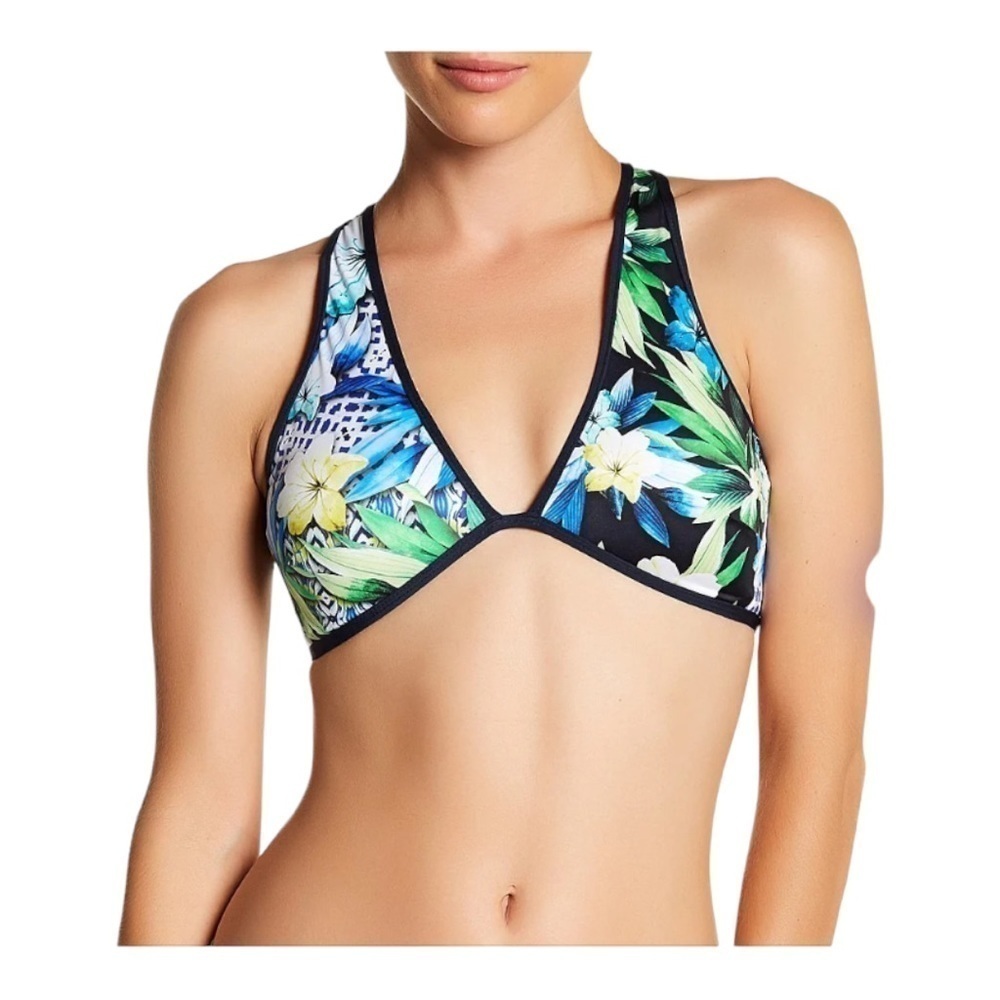 Jets Crossover Moulded Halter Swim Top NWT